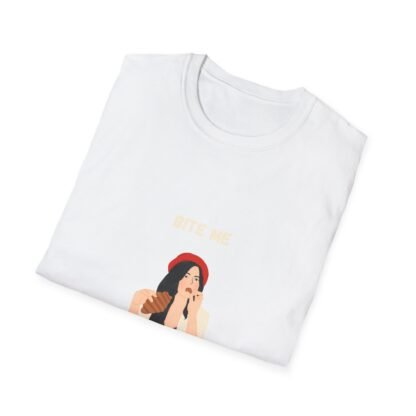 Funny Croissant Bite Me Unisex T-Shirt - Perfect for Food Lovers and Casual Wear - Image 4