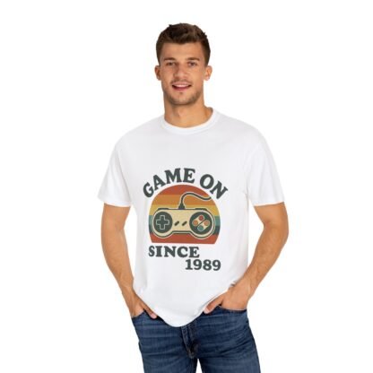 Retro Gamer Unisex T-Shirt - 'Game On Since 1989' Design - Image 4
