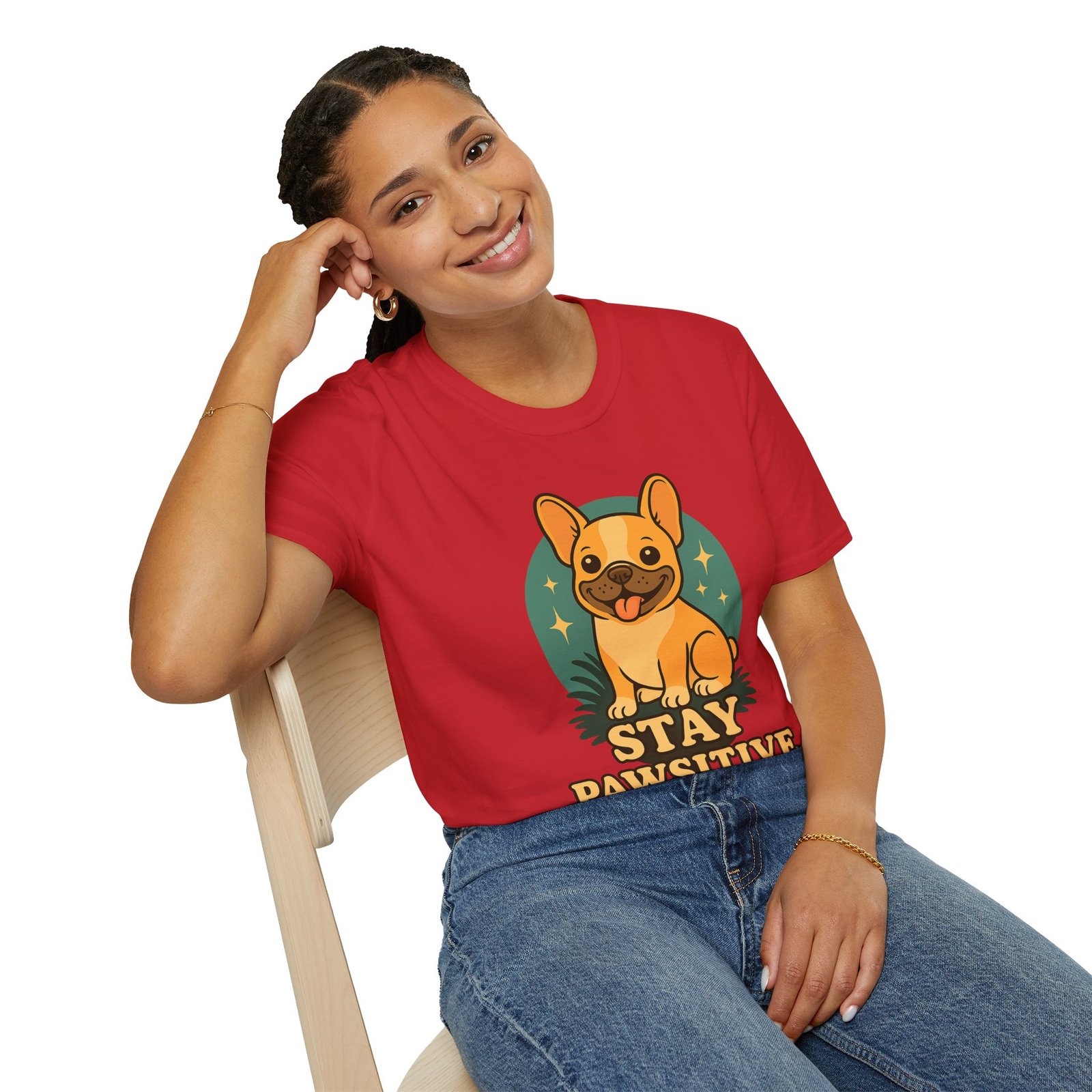 Stay Pawsitive Dog Lover T-Shirt, Unisex Tee, Pet Apparel, Gift for Dog Owners, Cute Dog Shirt, Inspirational T-Shirt - Image 46