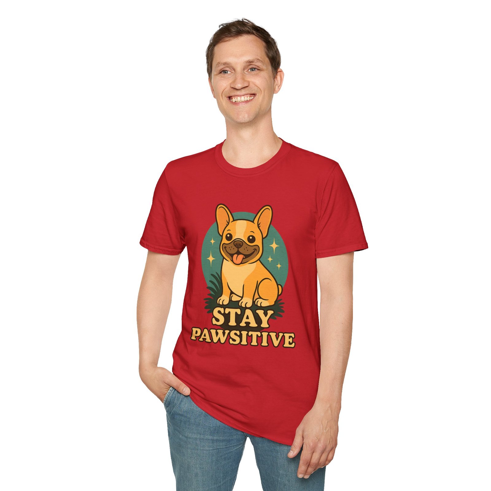 Stay Pawsitive Dog Lover T-Shirt, Unisex Tee, Pet Apparel, Gift for Dog Owners, Cute Dog Shirt, Inspirational T-Shirt - Image 47