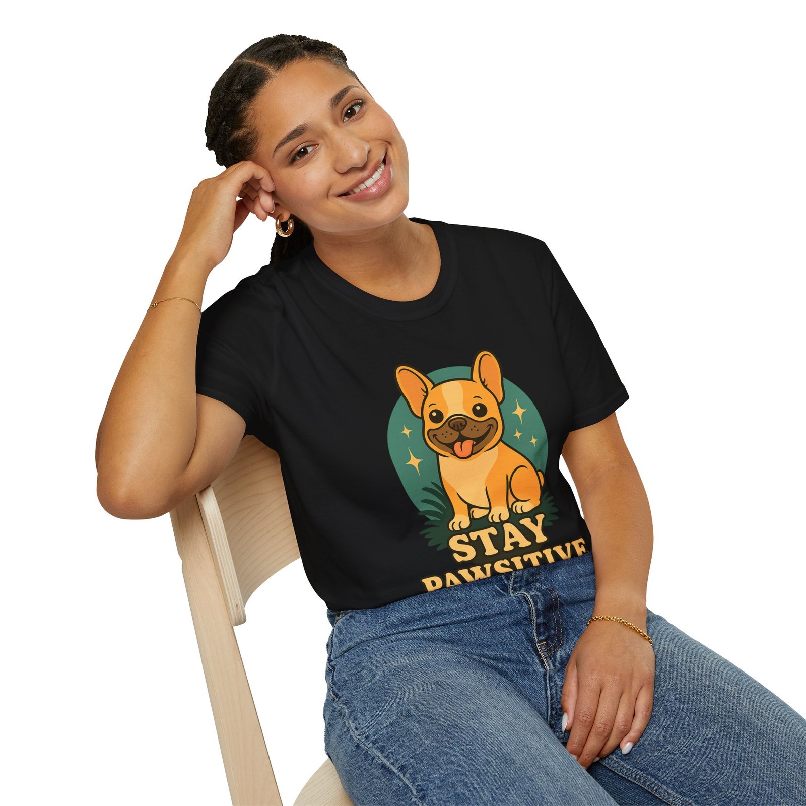 Stay Pawsitive Dog Lover T-Shirt, Unisex Tee, Pet Apparel, Gift for Dog Owners, Cute Dog Shirt, Inspirational T-Shirt - Image 5