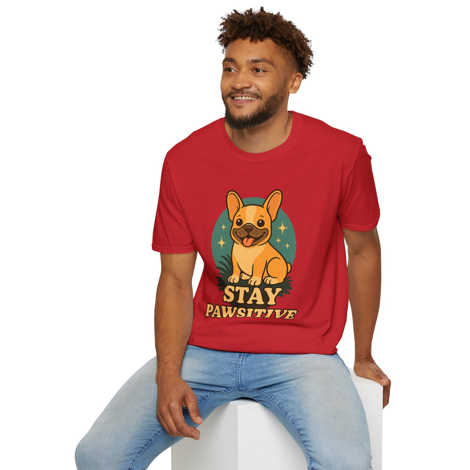 Stay Pawsitive Dog Lover T-Shirt, Unisex Tee, Pet Apparel, Gift for Dog Owners, Cute Dog Shirt, Inspirational T-Shirt - Image 48