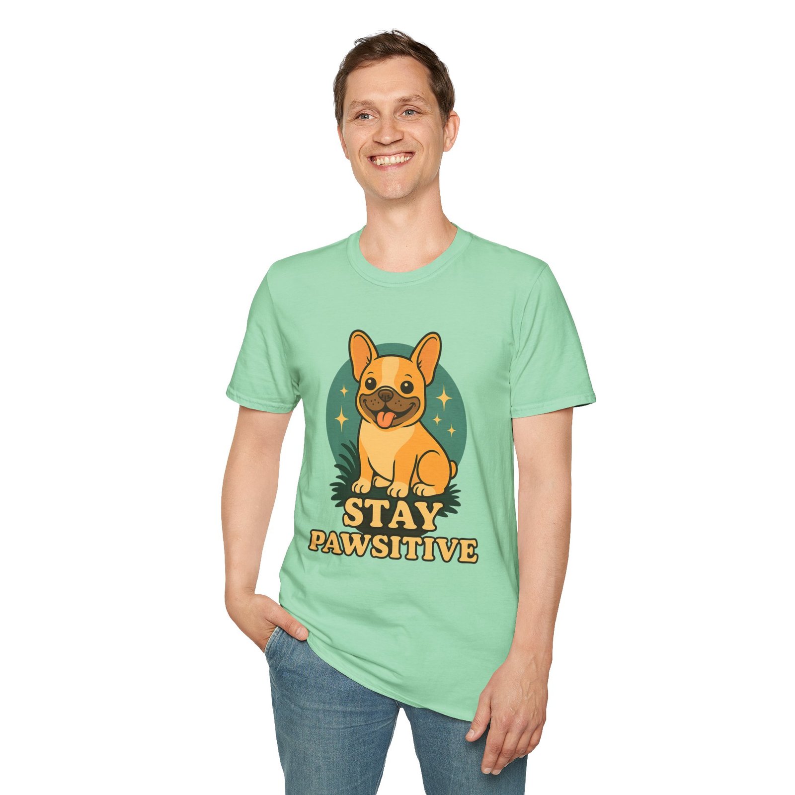 Stay Pawsitive Dog Lover T-Shirt, Unisex Tee, Pet Apparel, Gift for Dog Owners, Cute Dog Shirt, Inspirational T-Shirt - Image 23