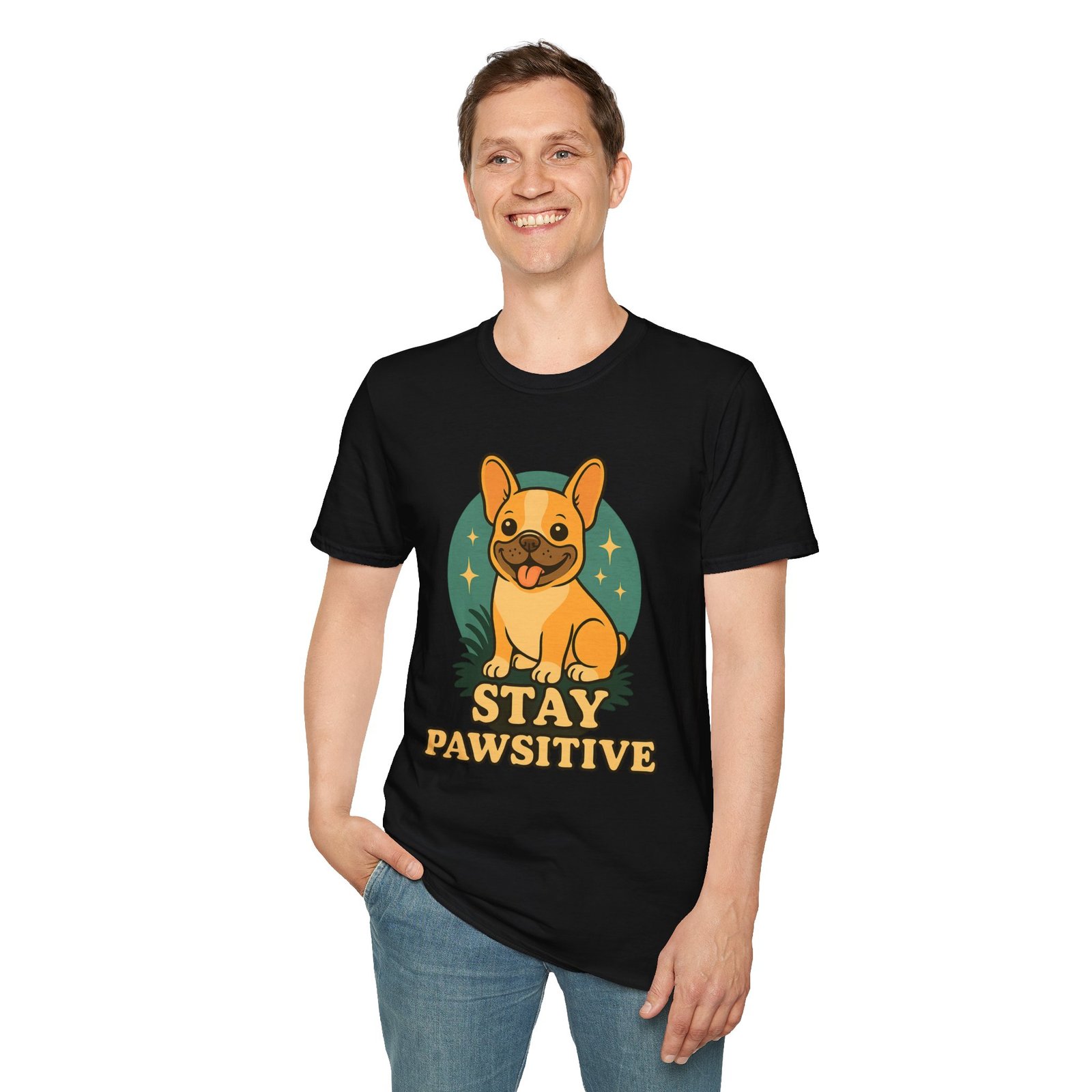 Stay Pawsitive Dog Lover T-Shirt, Unisex Tee, Pet Apparel, Gift for Dog Owners, Cute Dog Shirt, Inspirational T-Shirt - Image 6