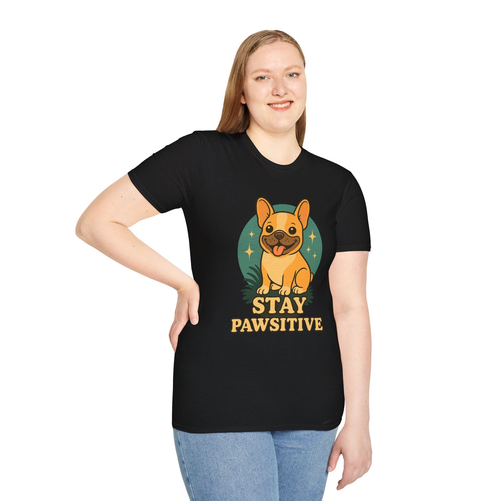 Stay Pawsitive Dog Lover T-Shirt, Unisex Tee, Pet Apparel, Gift for Dog Owners, Cute Dog Shirt, Inspirational T-Shirt - Image 4