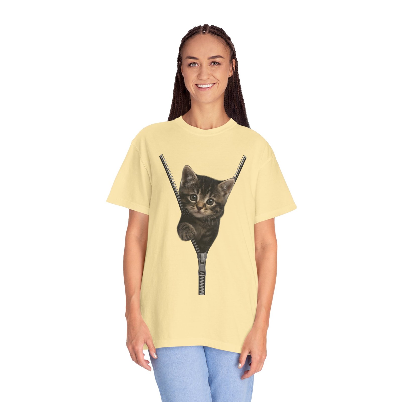 Playful Cat Unisex T-Shirt, Cute Animal Tee, Funny Gift for Cat Lovers, Unique Graphic Shirt, Ideal for Birthdays and Everyday Wear - Image 10
