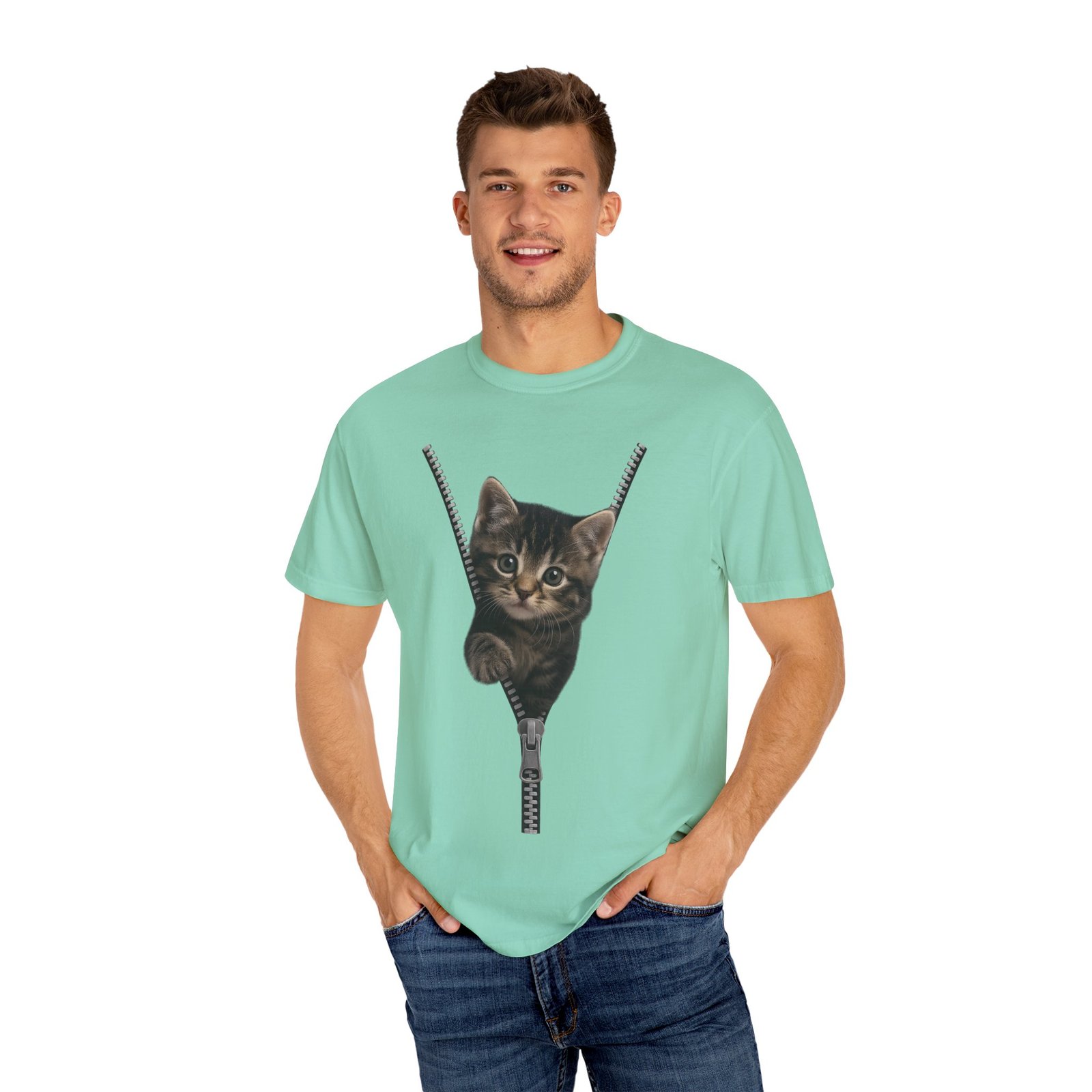 Playful Cat Unisex T-Shirt, Cute Animal Tee, Funny Gift for Cat Lovers, Unique Graphic Shirt, Ideal for Birthdays and Everyday Wear - Image 28
