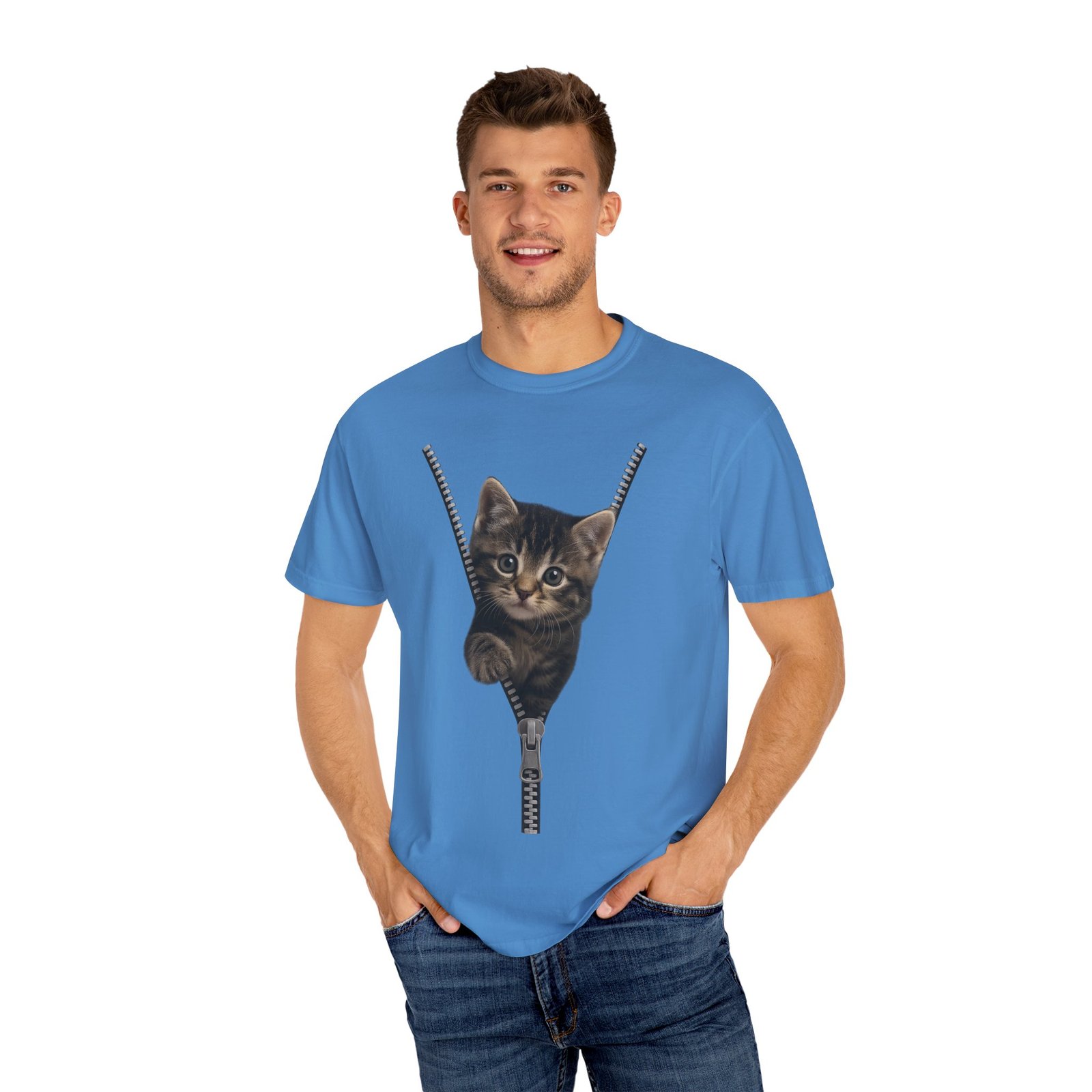 Playful Cat Unisex T-Shirt, Cute Animal Tee, Funny Gift for Cat Lovers, Unique Graphic Shirt, Ideal for Birthdays and Everyday Wear - Image 20