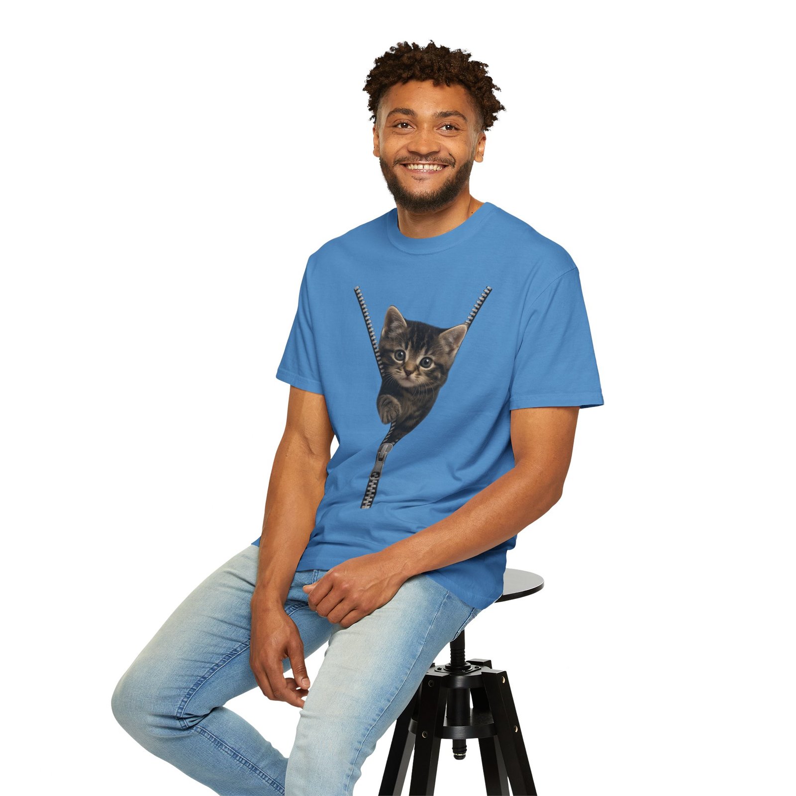 Playful Cat Unisex T-Shirt, Cute Animal Tee, Funny Gift for Cat Lovers, Unique Graphic Shirt, Ideal for Birthdays and Everyday Wear - Image 25