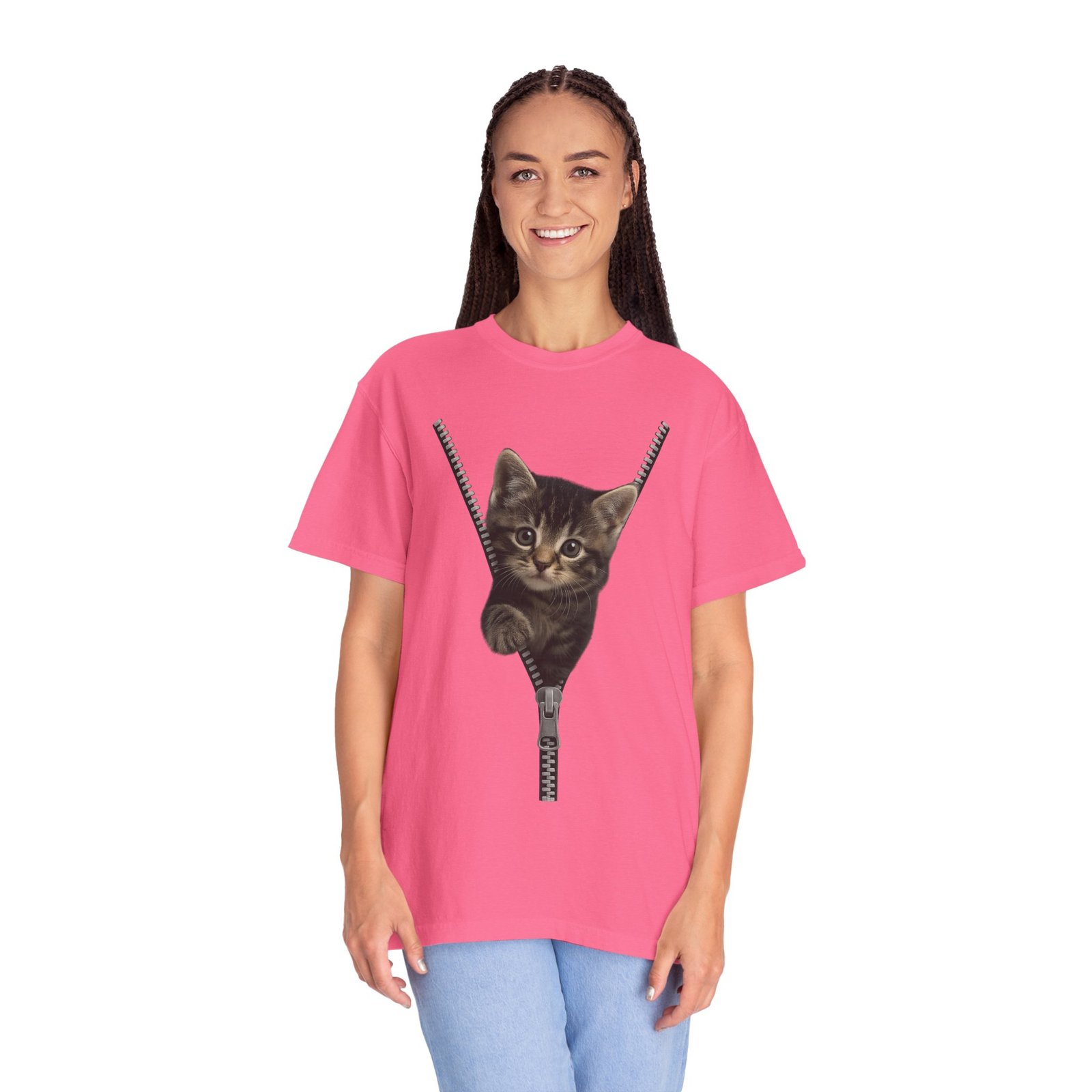 Playful Cat Unisex T-Shirt, Cute Animal Tee, Funny Gift for Cat Lovers, Unique Graphic Shirt, Ideal for Birthdays and Everyday Wear - Image 42