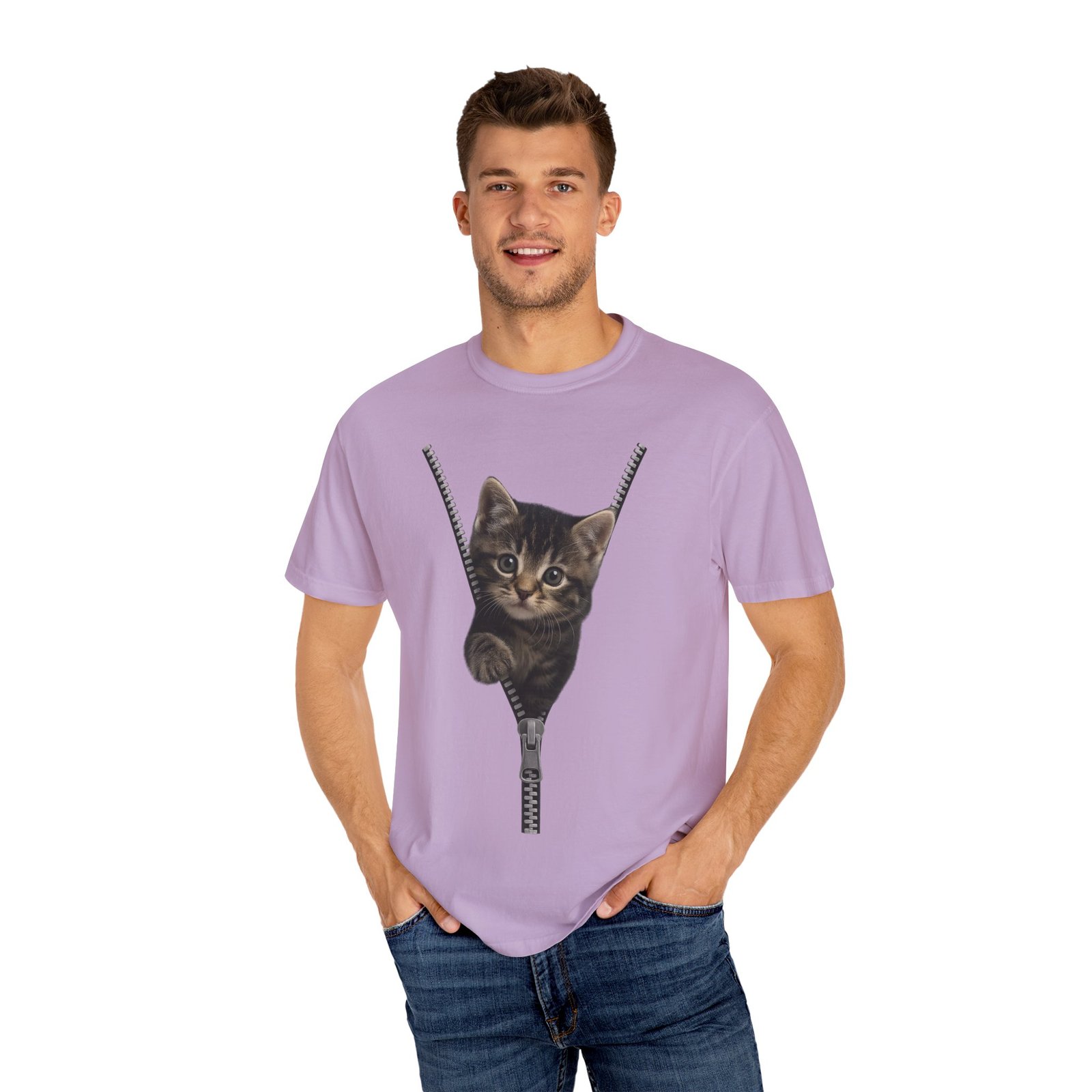 Playful Cat Unisex T-Shirt, Cute Animal Tee, Funny Gift for Cat Lovers, Unique Graphic Shirt, Ideal for Birthdays and Everyday Wear - Image 35