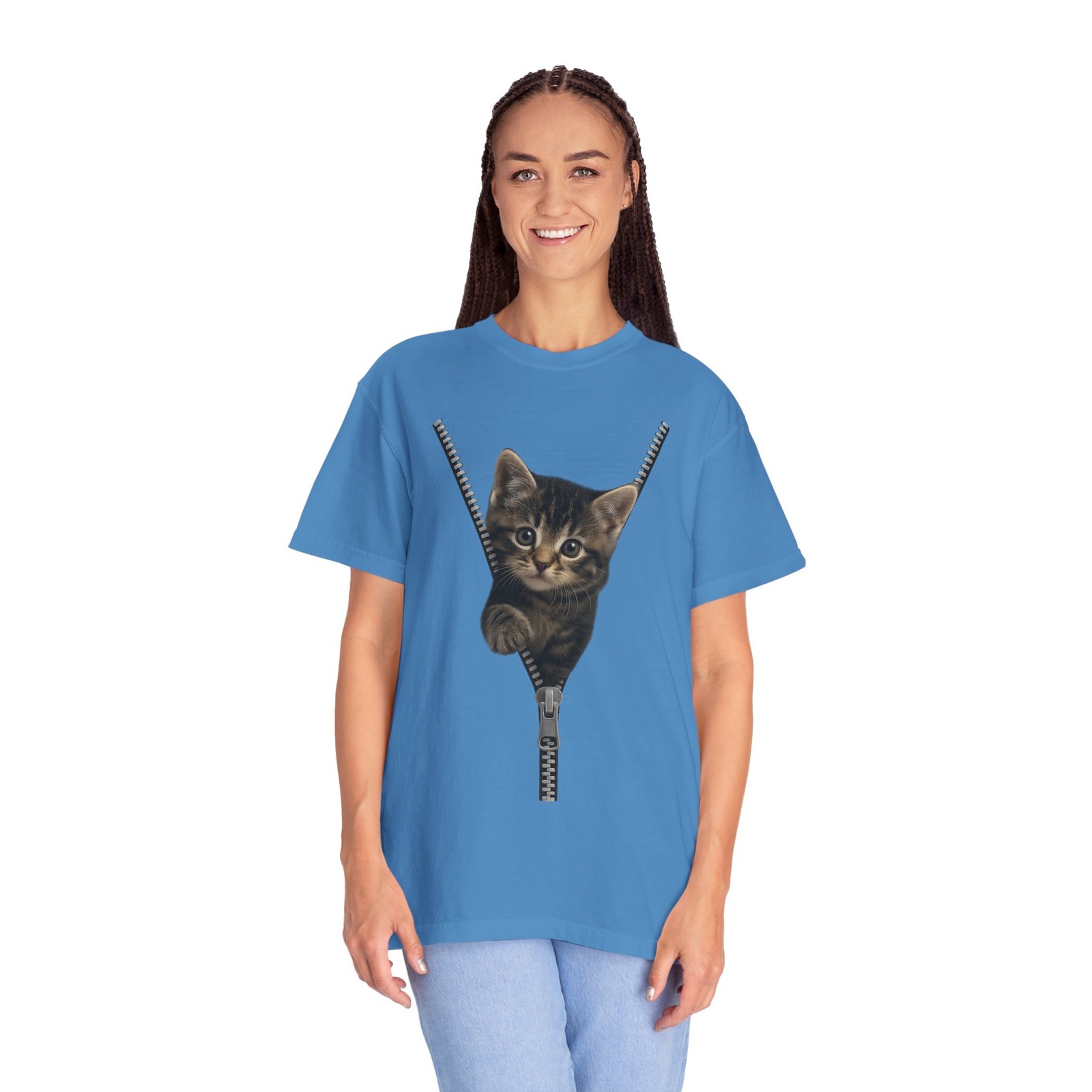 Playful Cat Unisex T-Shirt, Cute Animal Tee, Funny Gift for Cat Lovers, Unique Graphic Shirt, Ideal for Birthdays and Everyday Wear - Image 21