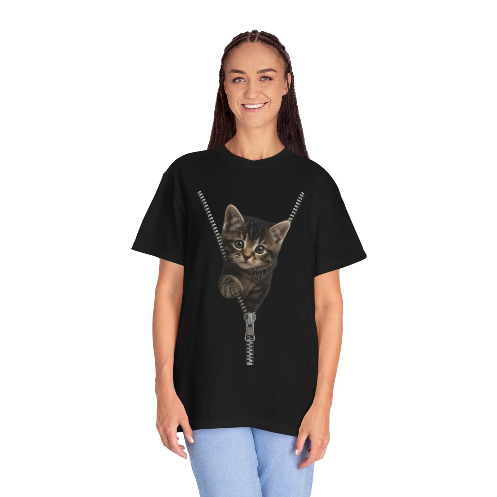 Playful Cat Unisex T-Shirt, Cute Animal Tee, Funny Gift for Cat Lovers, Unique Graphic Shirt, Ideal for Birthdays and Everyday Wear - Image 30